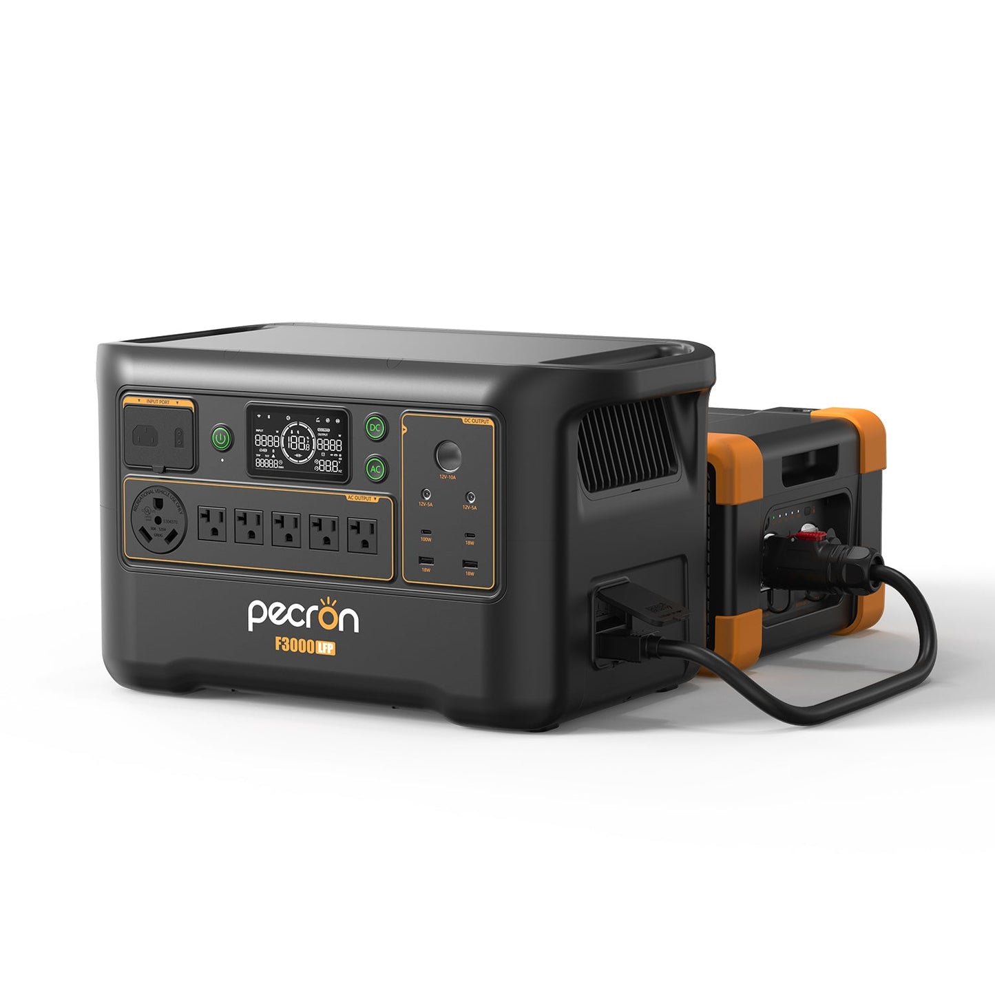 PECRON F3000LFP 3600W 3072Wh LiFePO4 Portable Solar Generator Home Backup