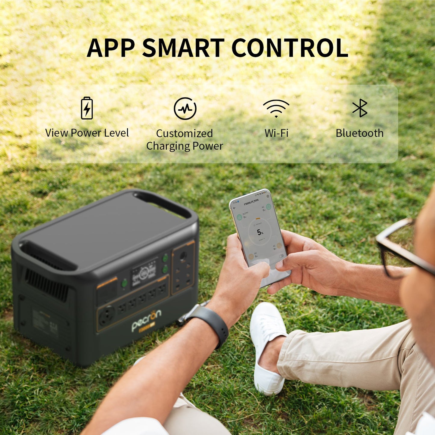 PECRON F3000LFP 3600W 3072Wh LiFePO4 Portable Solar Generator Home Backup