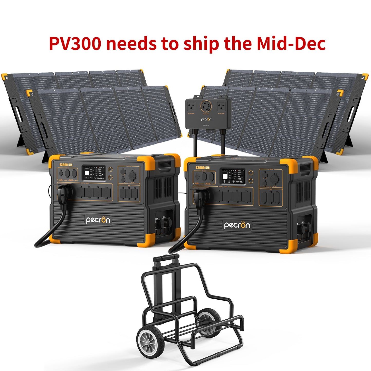 PECRON E3600LFP Solar Generator Kit: 3600W 3072Wh LiFePo4 Portable Power Station