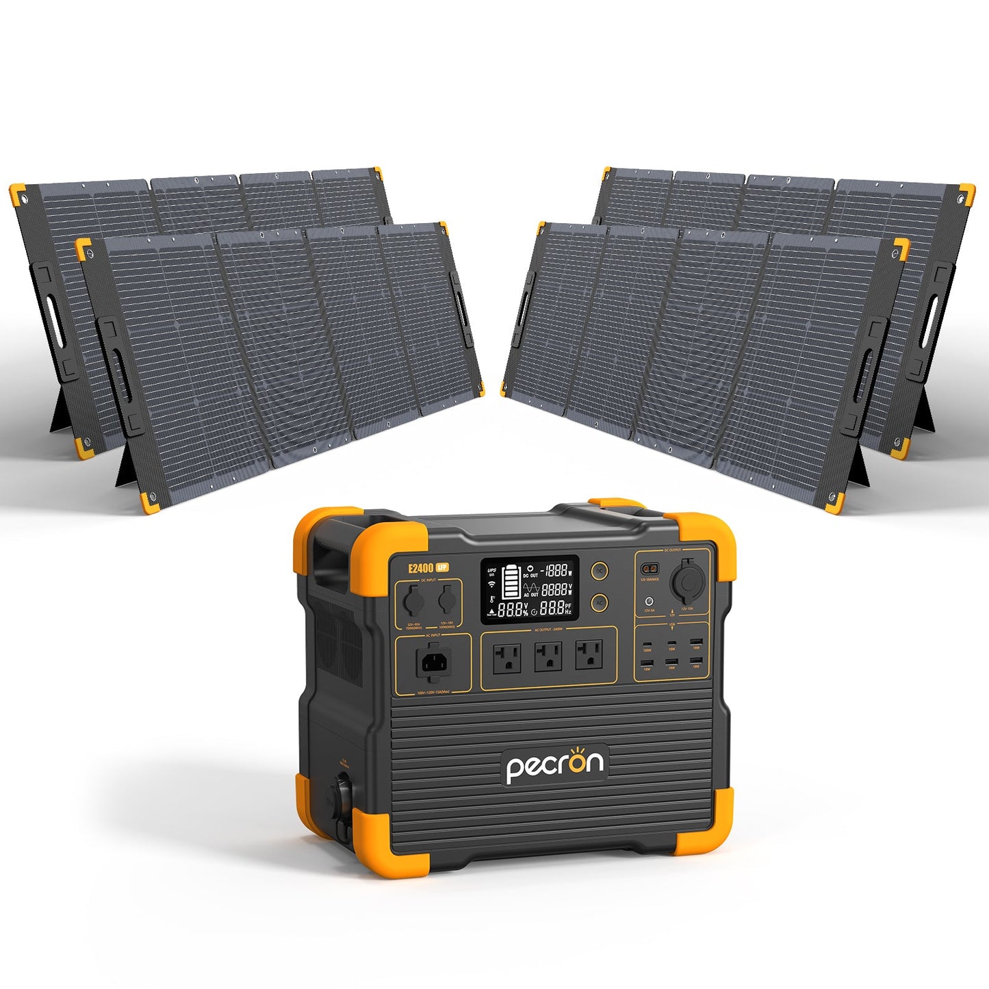 PECRON E2400LFP Portable Power Station 2400W 2048Wh LiFePO4 Solar Generator