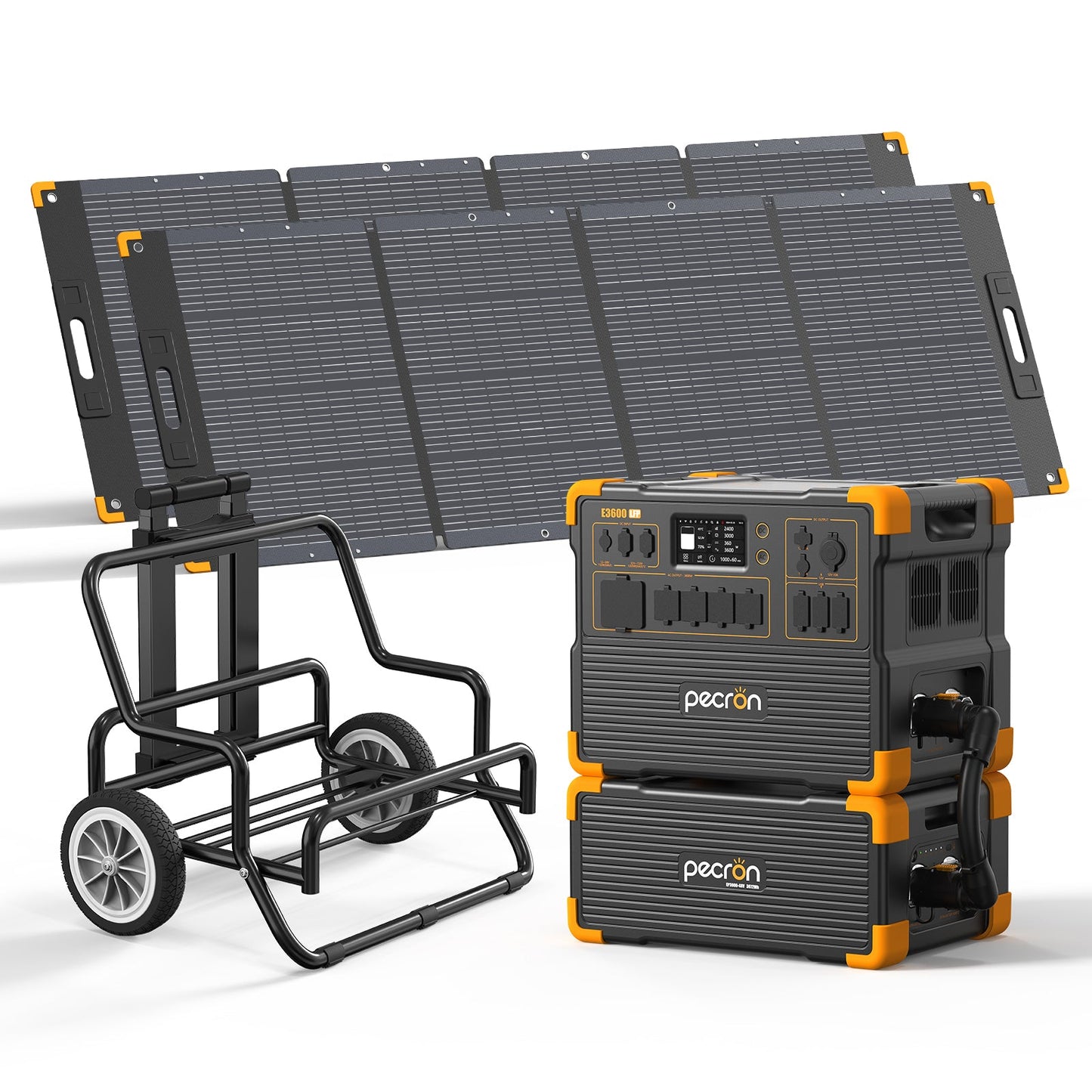 PECRON E3600LFP Solar Generator Kit: 3600W 3072Wh LiFePo4 Portable Power Station