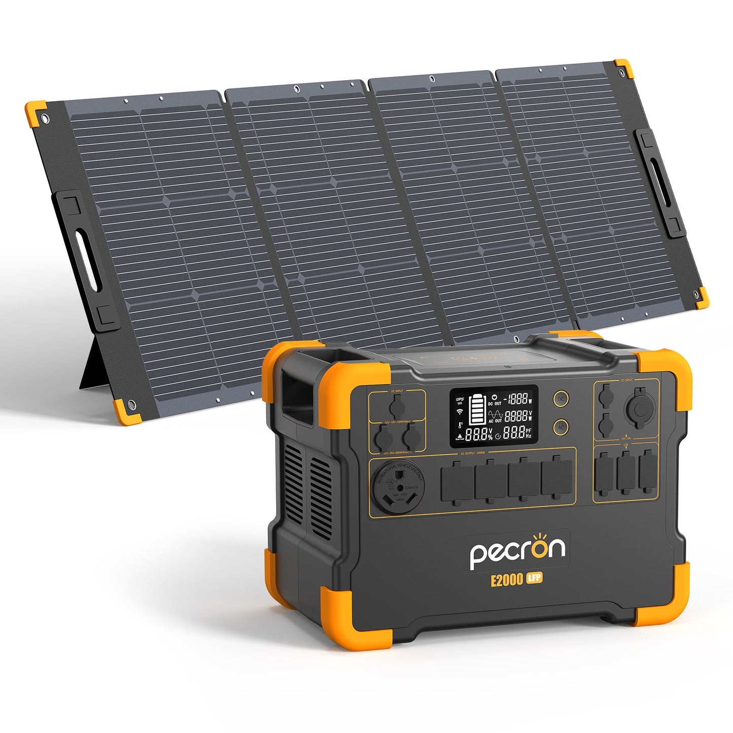 PECRON E2000LFP 2000W Portable Power Station, 1920Wh LiFePO4, Expandable 8kWh