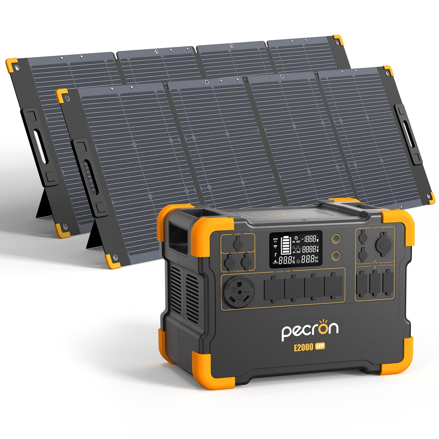 PECRON E2000LFP 2000W Portable Power Station, 1920Wh LiFePO4, Expandable 8kWh