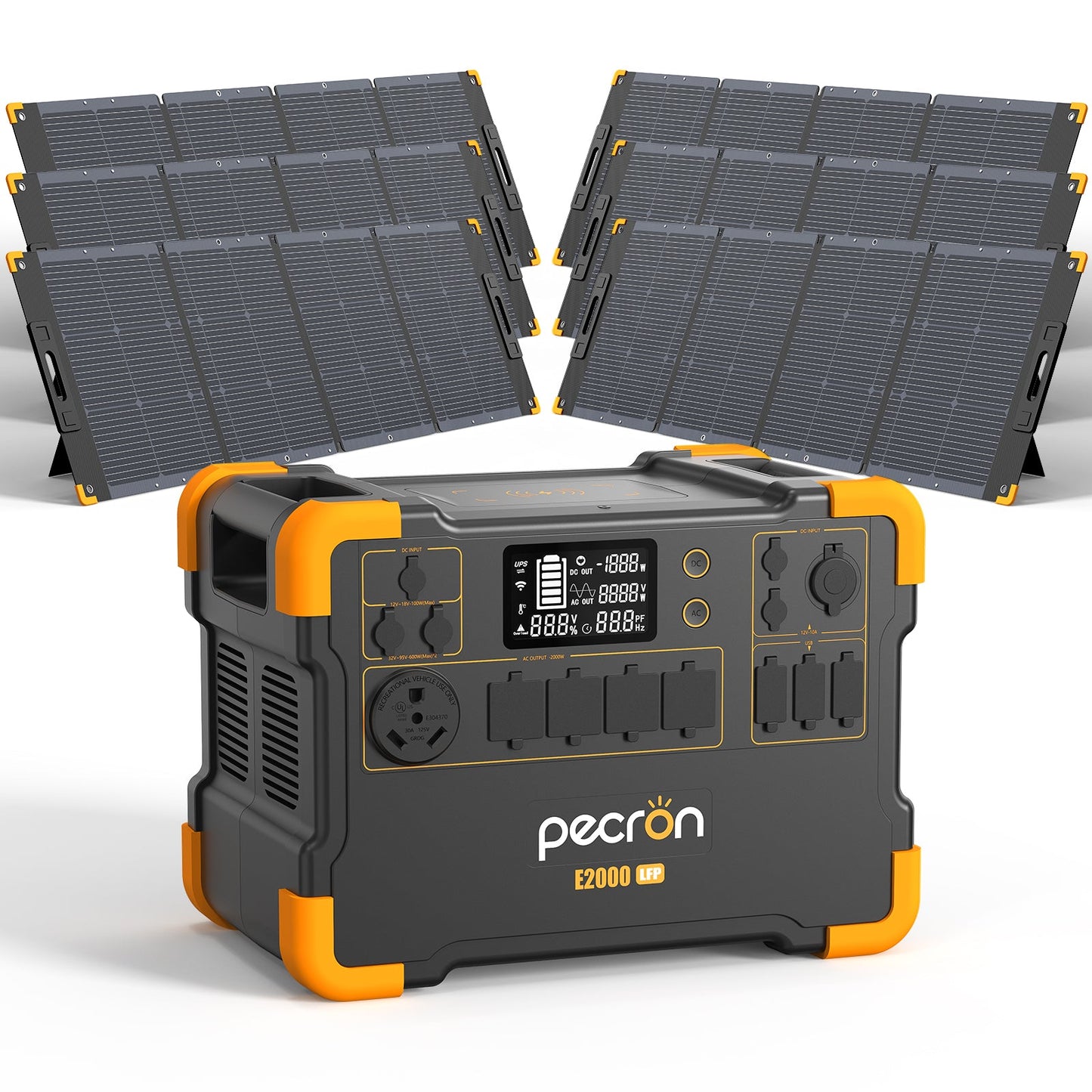 PECRON E2000LFP 2000W Portable Power Station, 1920Wh LiFePO4, Expandable 8kWh