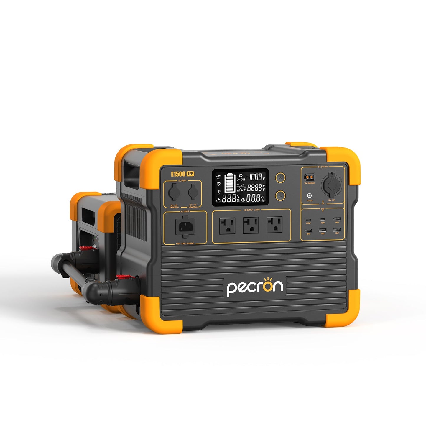 PECRON E1500LFP Pro Expandable Portable Power Station: 2200W, 1536Wh LiFePO4