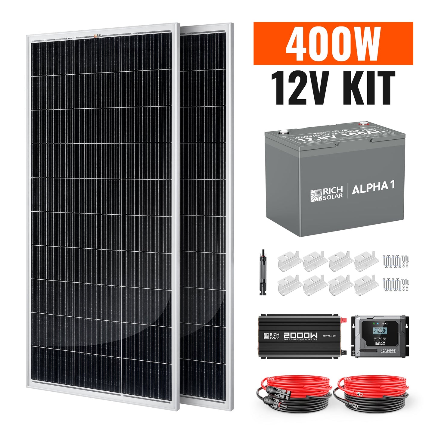 Powerful 400 Watt Complete Solar Kit for RVs & Off-Grid Living