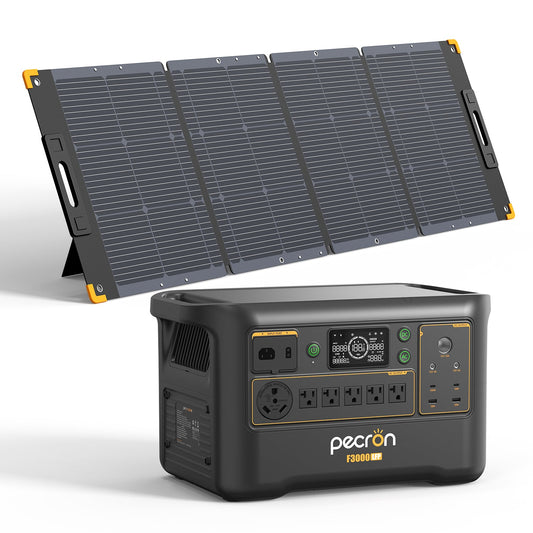 PECRON F3000LFP 3600W 3072Wh LiFePO4 Portable Solar Generator Home Backup