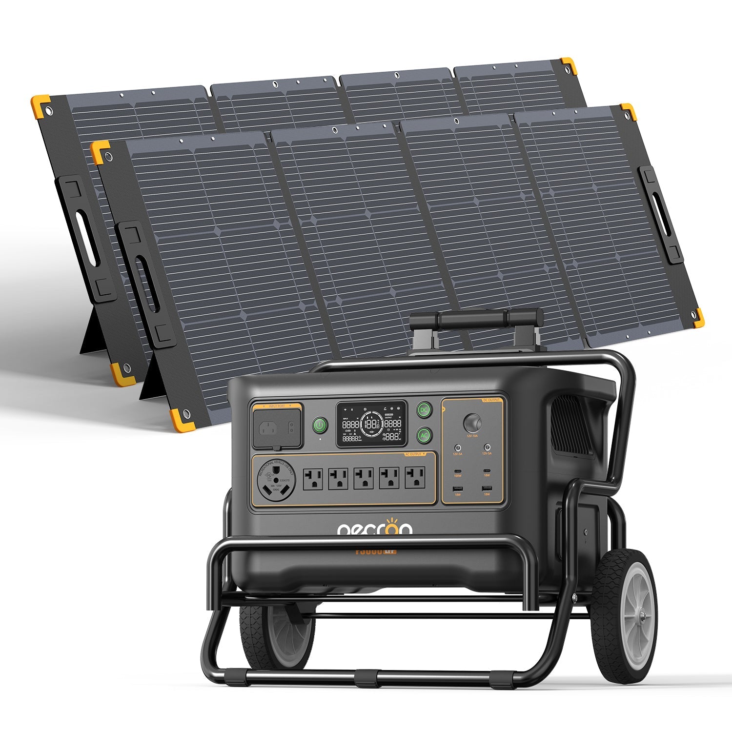 PECRON F3000LFP 3600W 3072Wh LiFePO4 Portable Solar Generator Home Backup