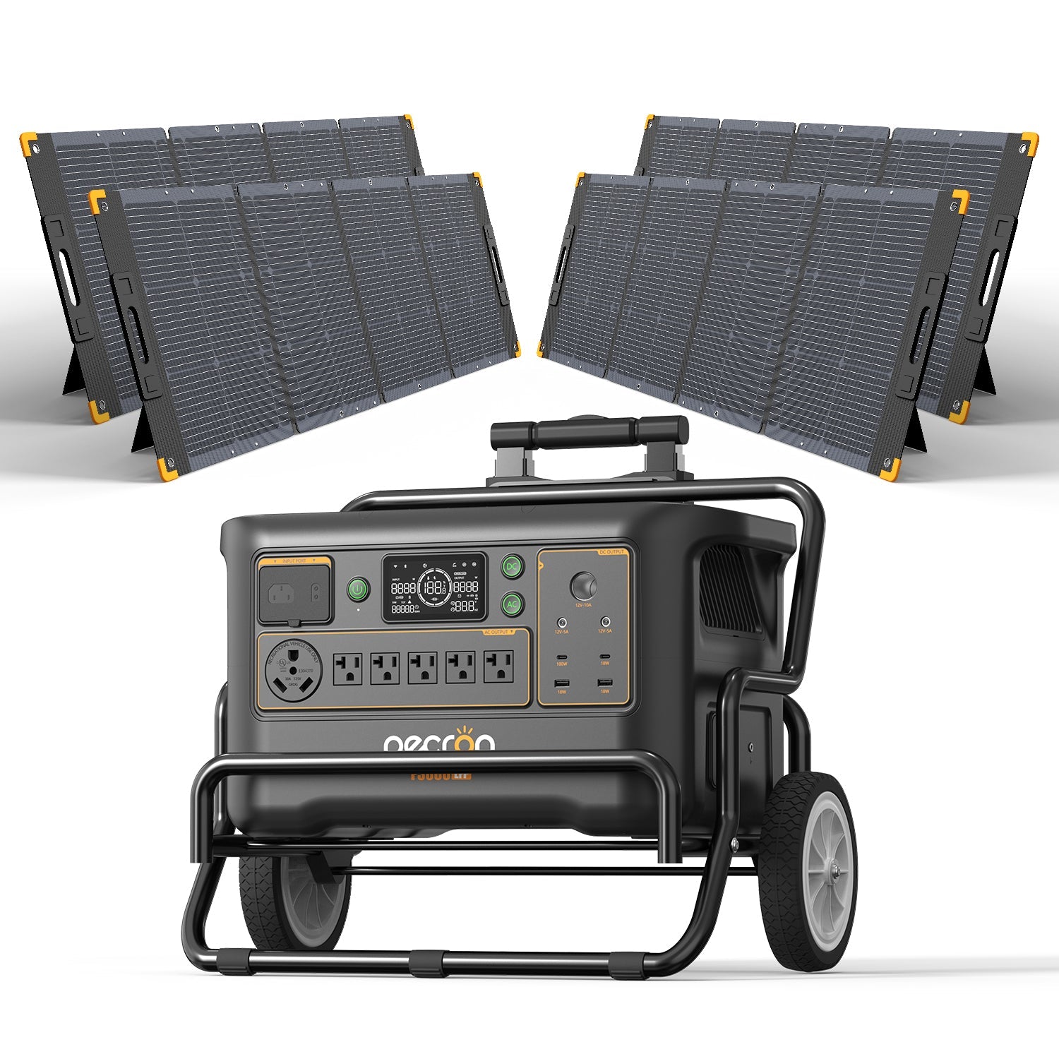 PECRON F3000LFP 3600W 3072Wh LiFePO4 Portable Solar Generator Home Backup