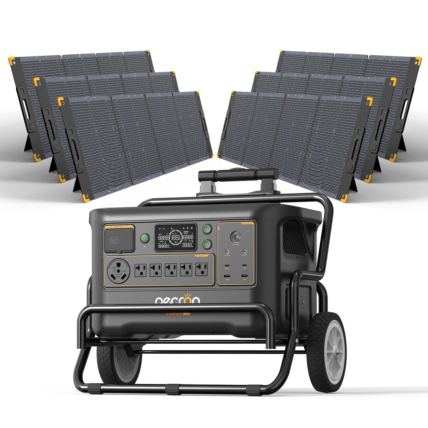 PECRON F3000LFP 3600W 3072Wh LiFePO4 Portable Solar Generator Home Backup