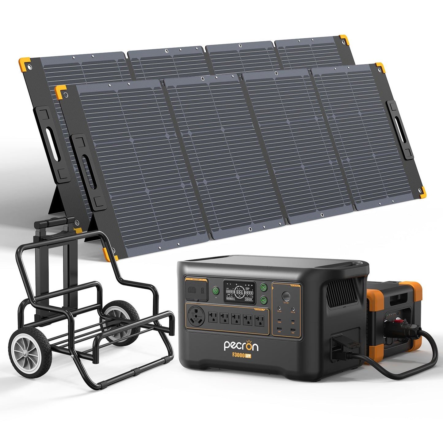 PECRON F3000LFP 3600W 3072Wh LiFePO4 Portable Solar Generator Home Backup