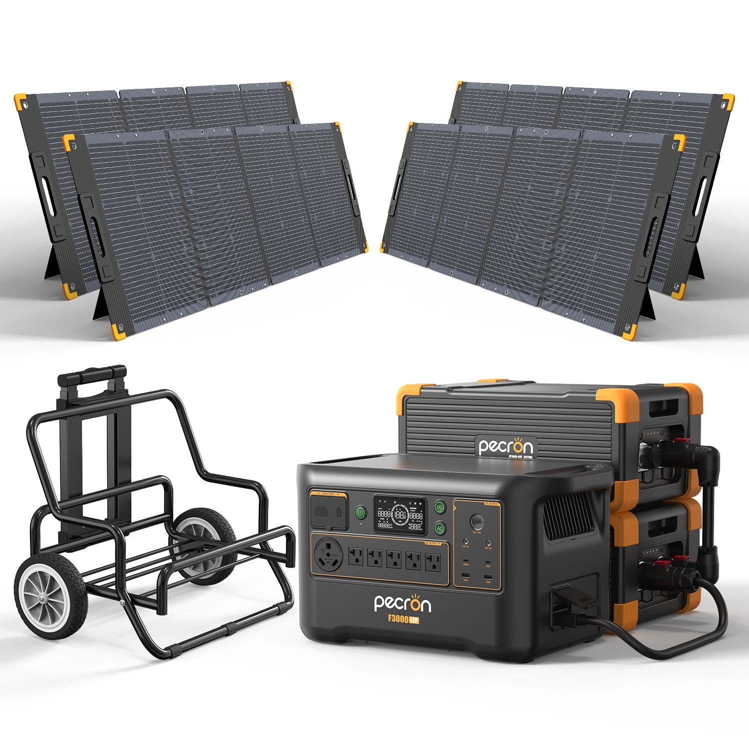 PECRON F3000LFP 3600W 3072Wh LiFePO4 Portable Solar Generator Home Backup