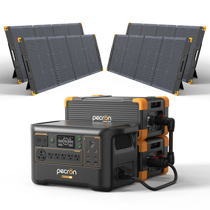 PECRON F3000LFP 3600W 3072Wh LiFePO4 Portable Solar Generator Home Backup