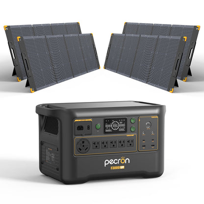 PECRON F3000LFP 3600W 3072Wh LiFePO4 Portable Solar Generator Home Backup