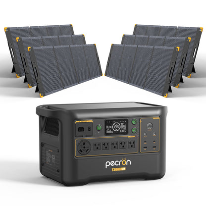 PECRON F3000LFP 3600W 3072Wh LiFePO4 Portable Solar Generator Home Backup