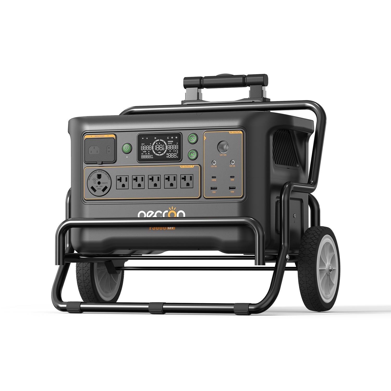 PECRON F3000LFP 3600W 3072Wh LiFePO4 Portable Solar Generator Home Backup