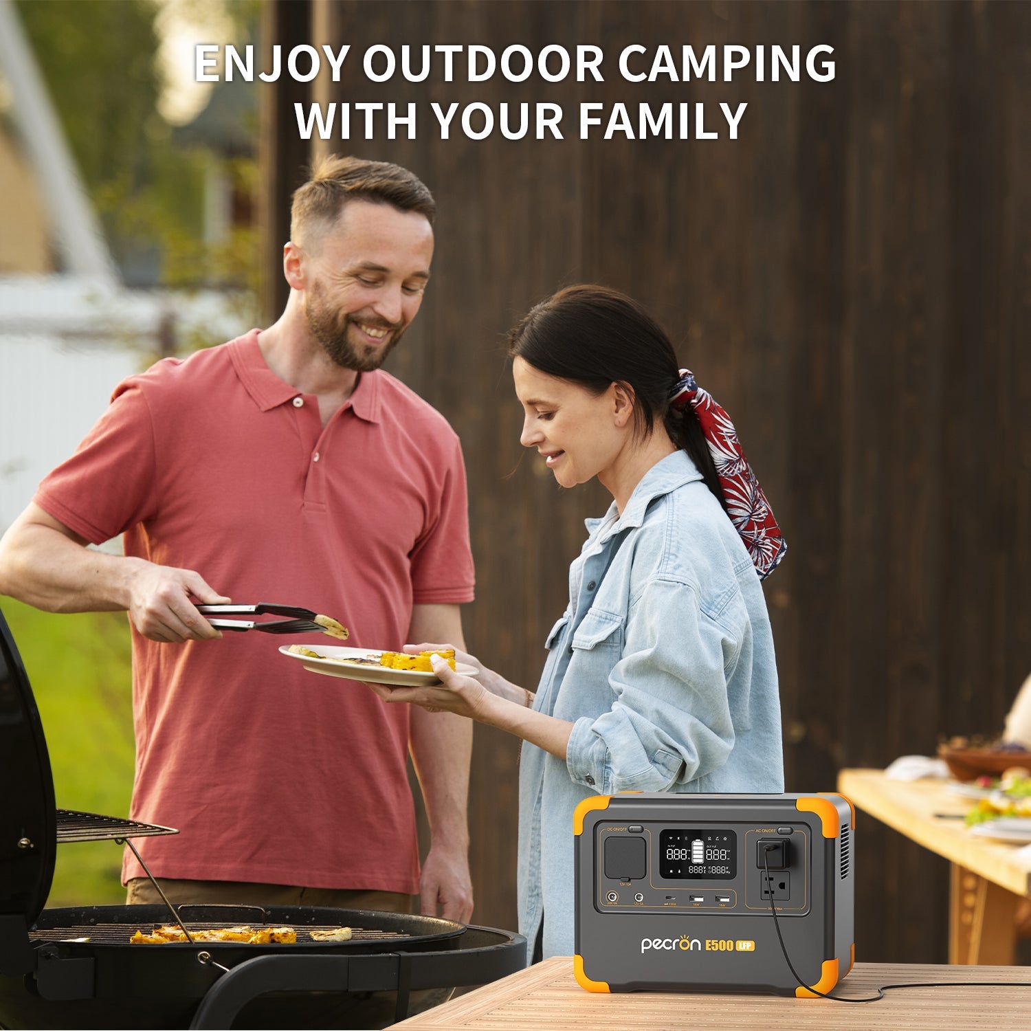 PECRON E500LFP 600W Portable Power Station 576Wh LiFePO4 Battery for Outdoor Adventures