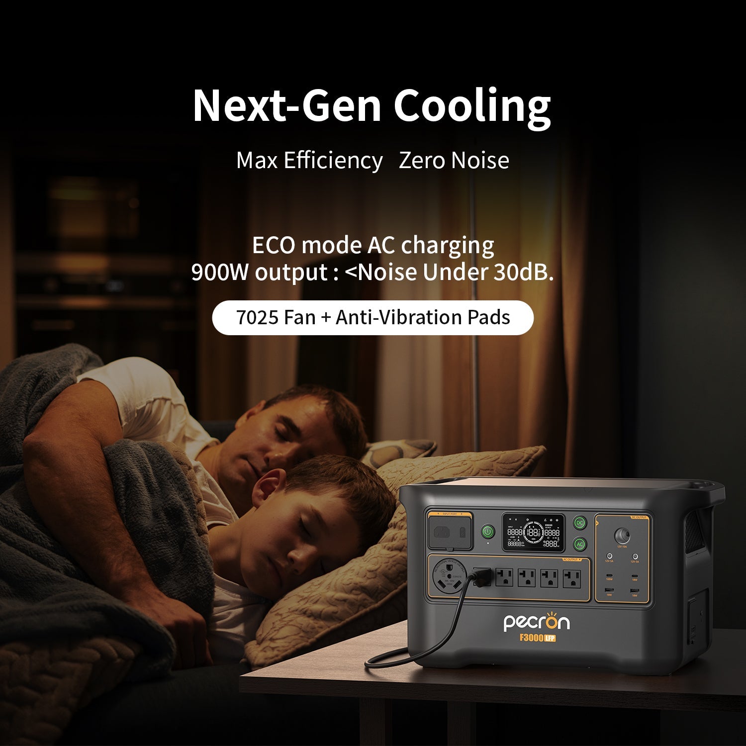 PECRON F3000LFP 3600W 3072Wh LiFePO4 Portable Solar Generator Home Backup