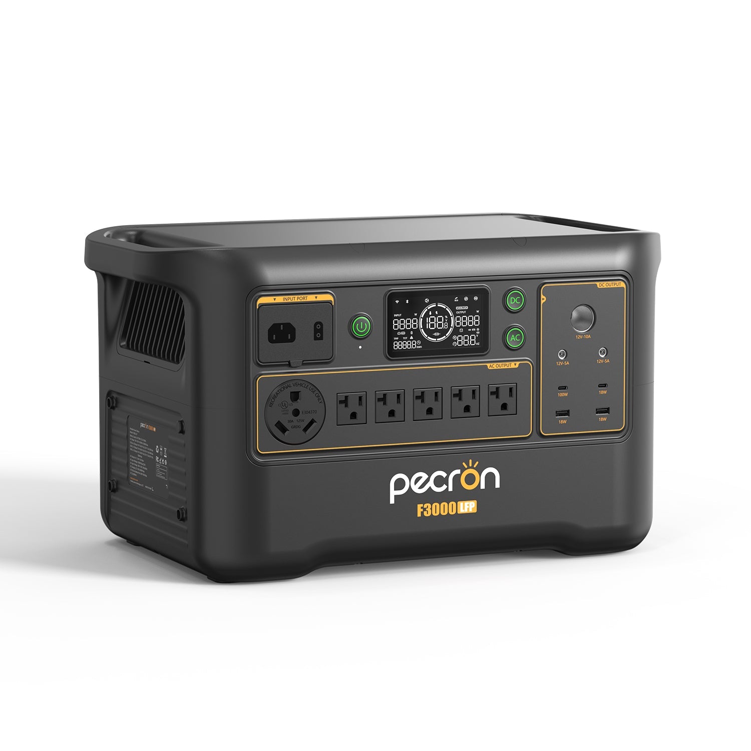 PECRON F3000LFP 3600W 3072Wh LiFePO4 Portable Solar Generator Home Backup