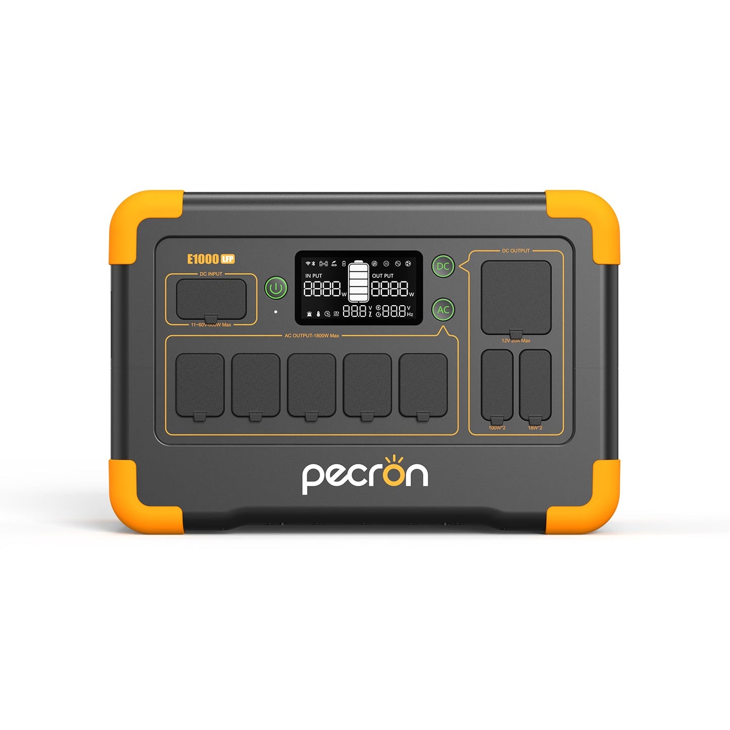 PECRON E1000LFP Portable Power Station 1800W 1024Wh LiFePO4 Fast Charging UPS