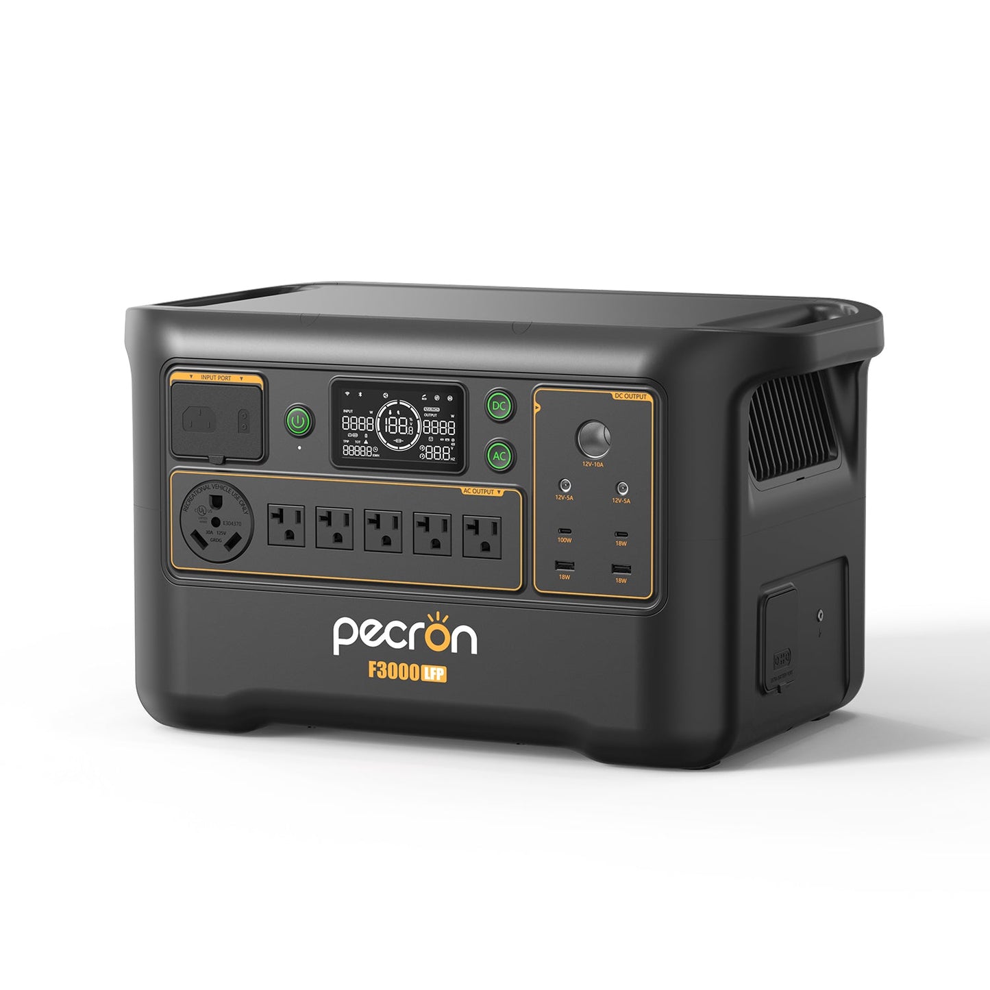 PECRON F3000LFP 3600W 3072Wh LiFePO4 Portable Solar Generator Home Backup