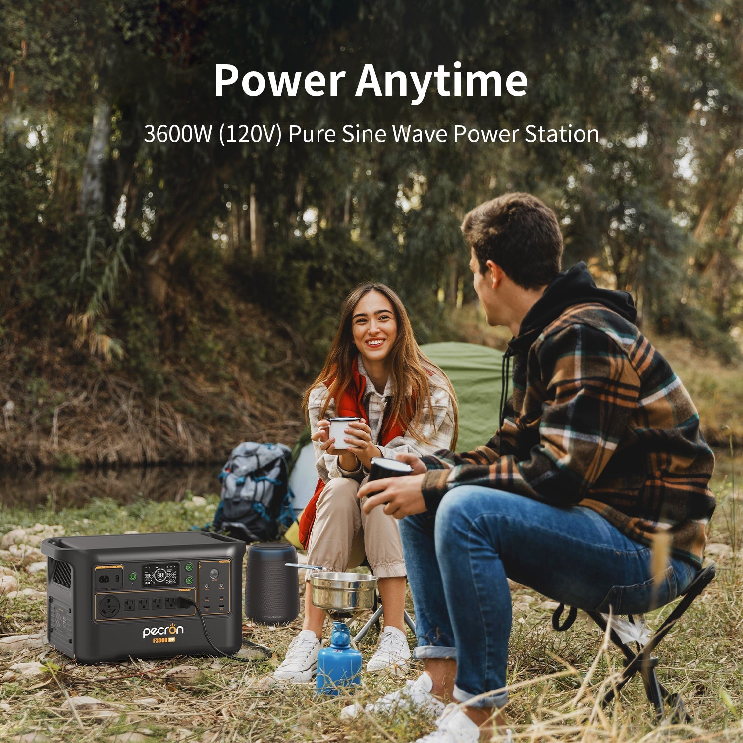 PECRON F3000LFP 3600W 3072Wh LiFePO4 Portable Solar Generator Home Backup