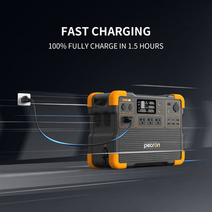 PECRON E2400LFP 2400W 2048Wh Portable Solar Generator Power Station Kit