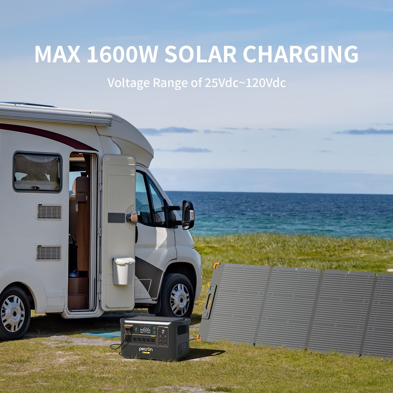 PECRON F3000LFP 3600W 3072Wh LiFePO4 Portable Solar Generator Home Backup