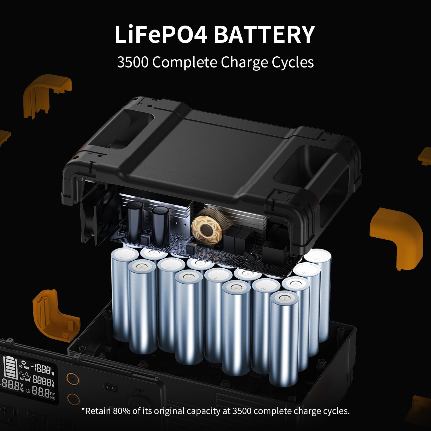 PECRON E2400LFP 2400W 2048Wh Portable Solar Generator Power Station Kit