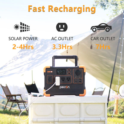 PECRON E600LFP 1200W 614Wh LiFePO4 Portable Power Station Home Outdoor