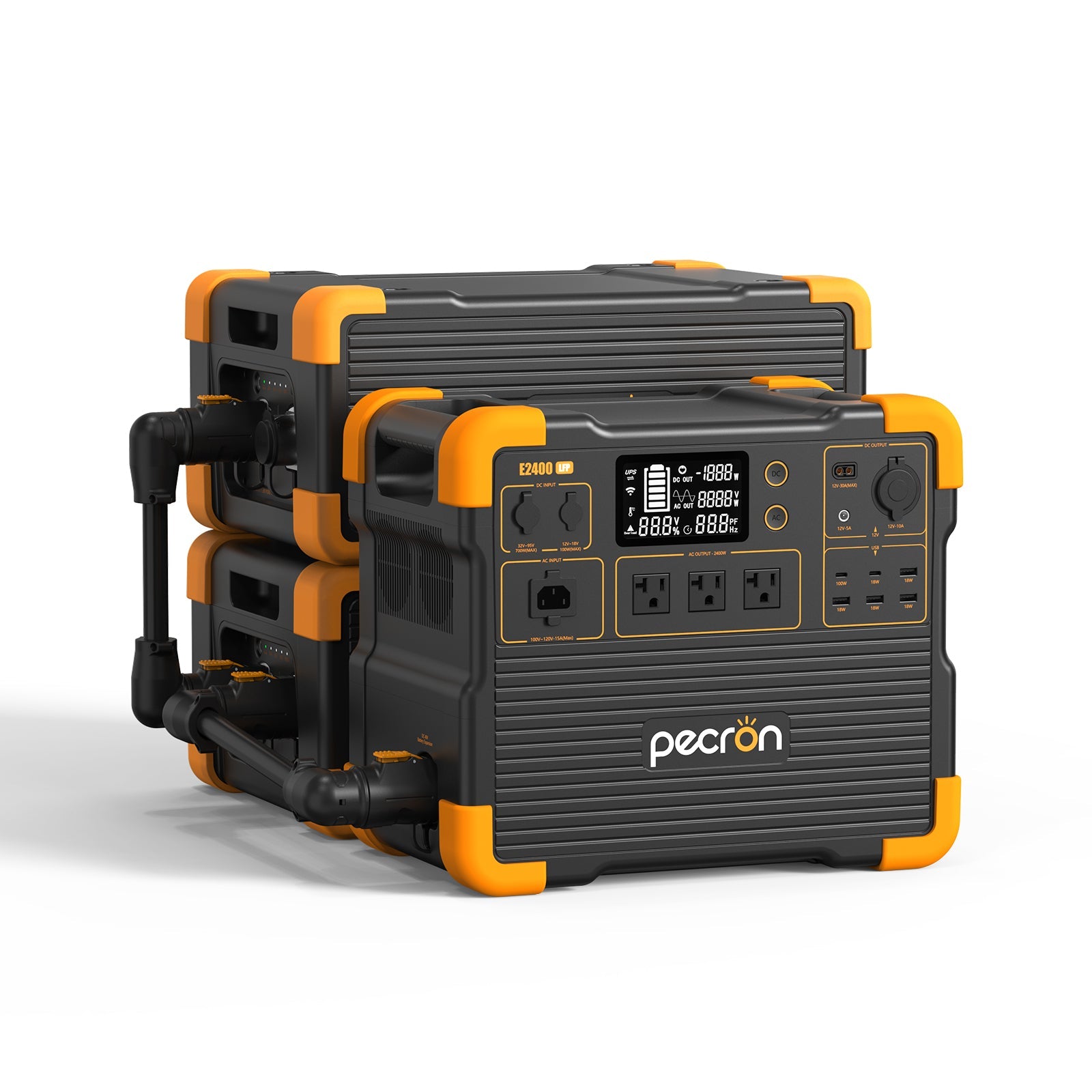 PECRON E2400LFP Portable Power Station 2400W 2048Wh LiFePO4 Solar Generator