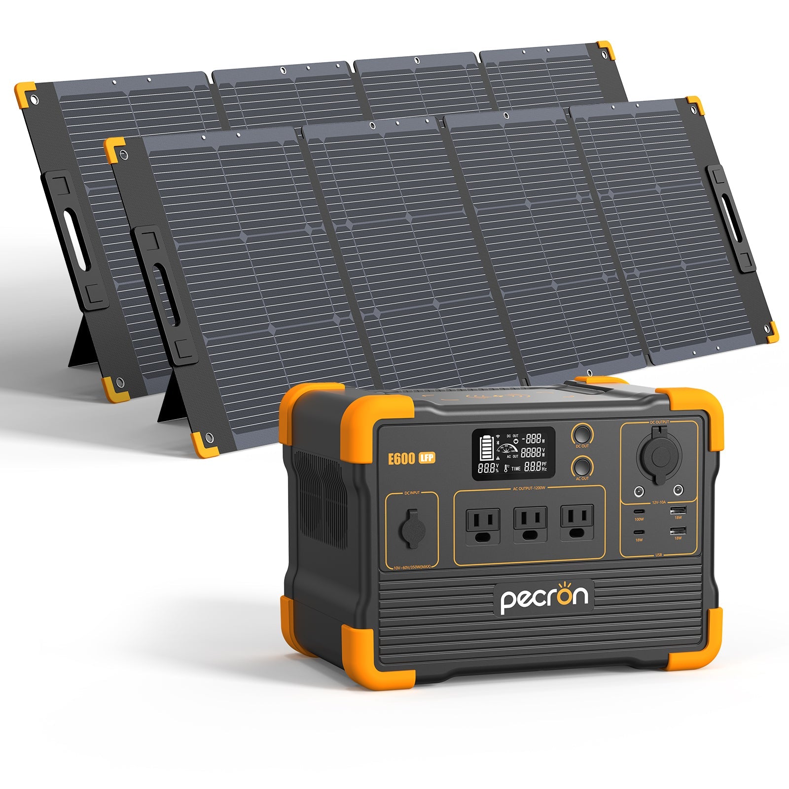 PECRON E600LFP 1200W 614Wh LiFePO4 Portable Power Station Home Outdoor