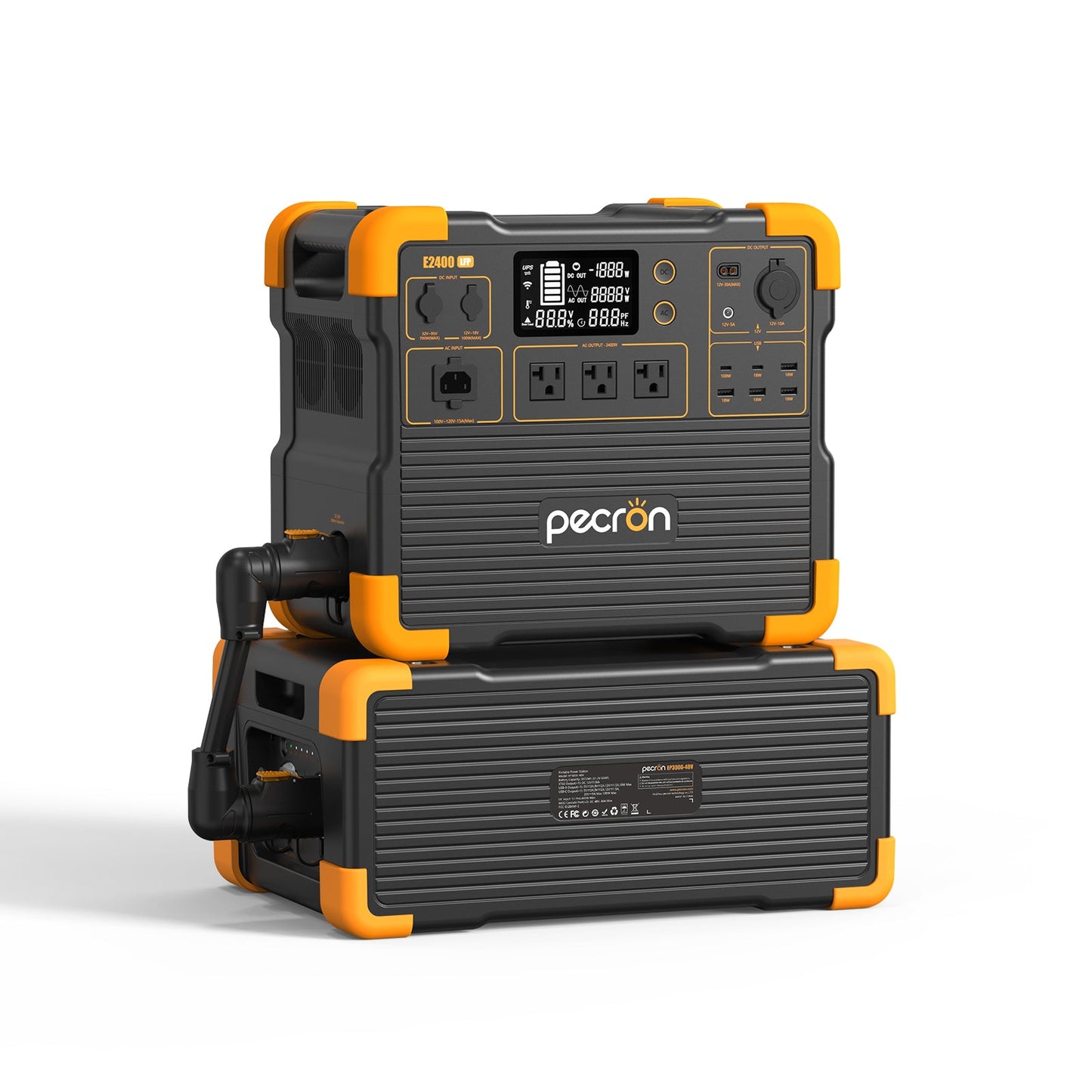PECRON E2400LFP 2400W 2048Wh Portable Solar Generator Power Station Kit