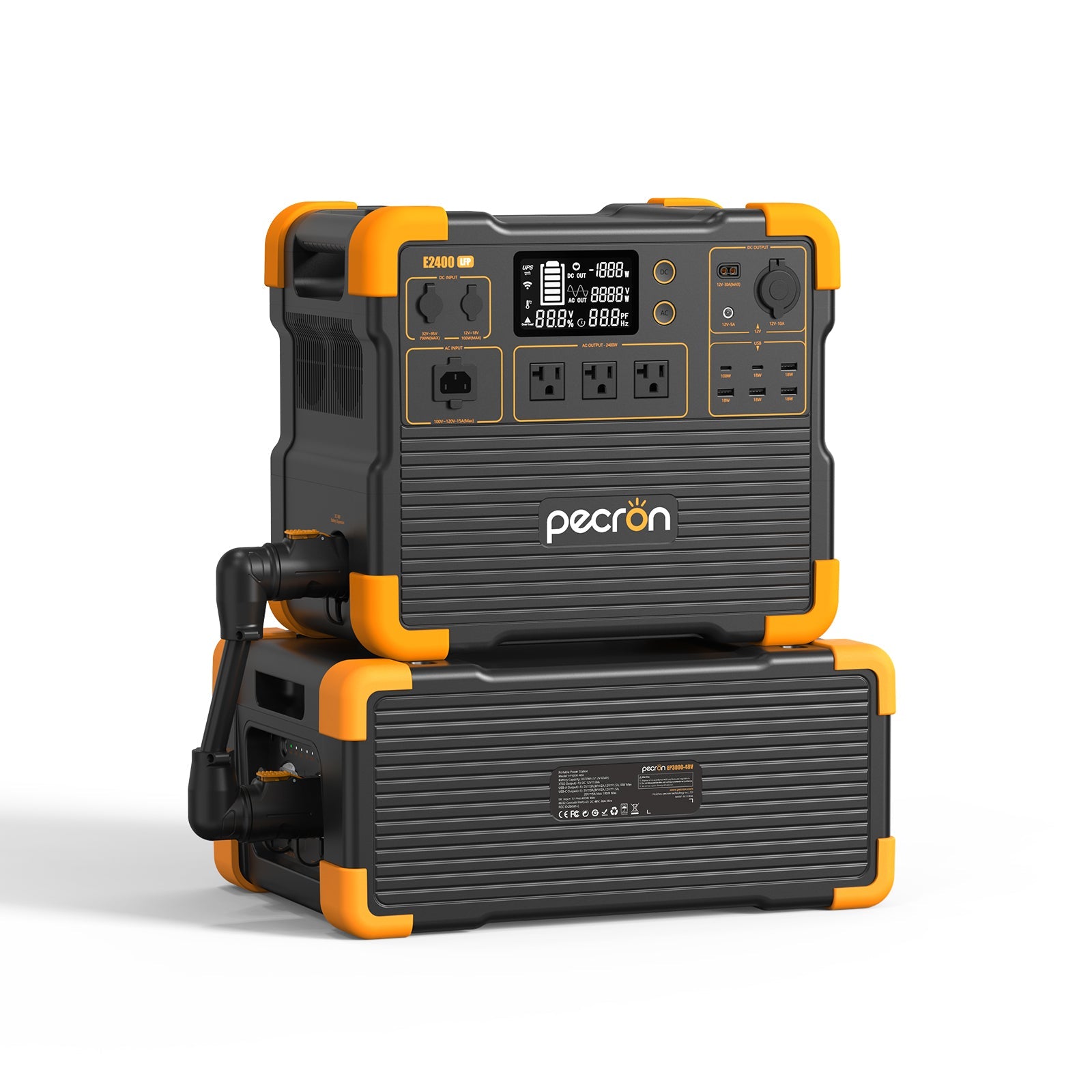 PECRON E2400LFP Portable Power Station 2400W 2048Wh LiFePO4 Solar Generator