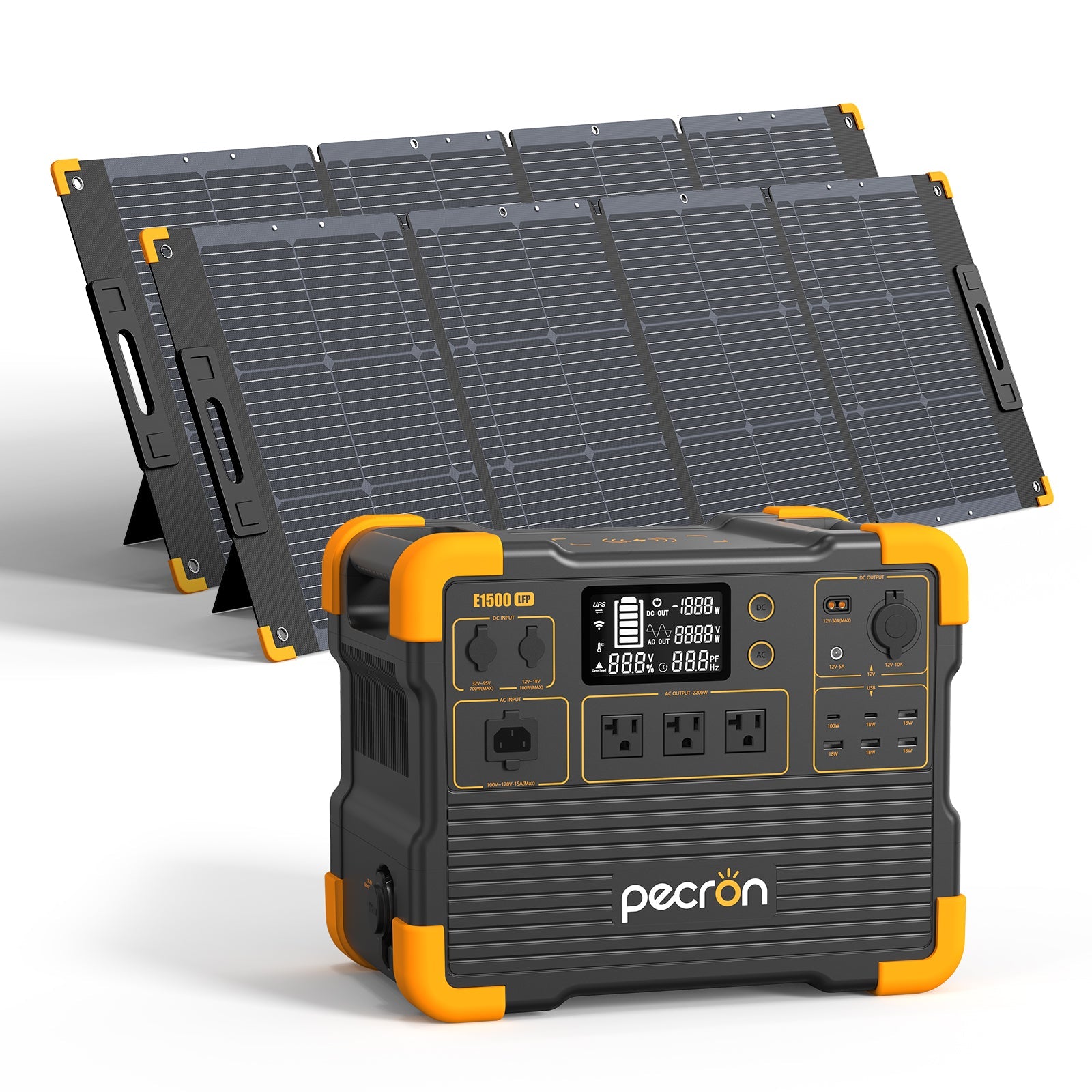 PECRON E1500LFP Pro Expandable Portable Power Station: 2200W, 1536Wh LiFePO4
