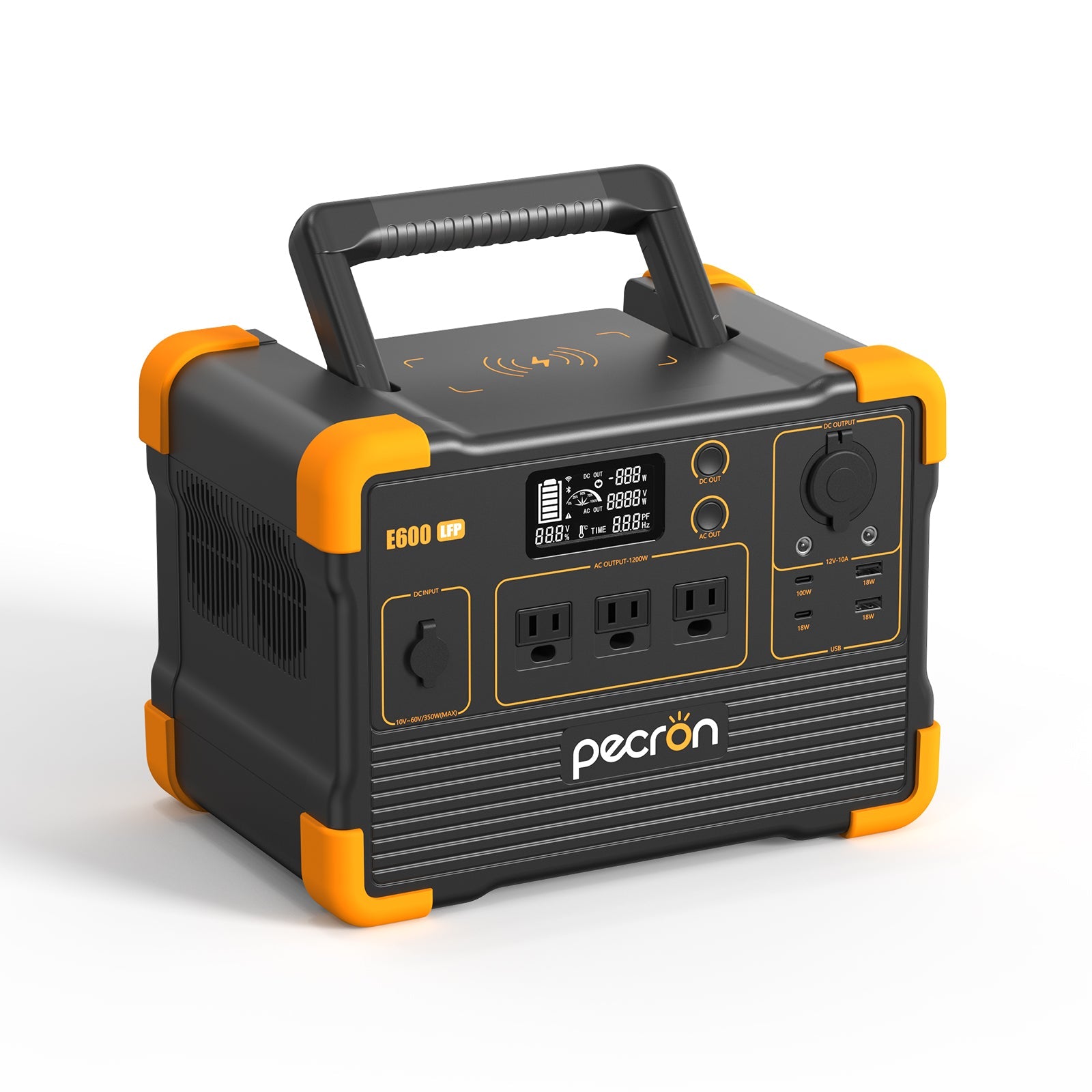 PECRON E600LFP 1200W 614Wh LiFePO4 Portable Solar Generator System Kit