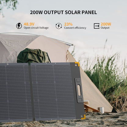 PECRON PV200 200W Portable Folding Solar Panel: High-Efficiency, Waterproof, Eco-Friendly Power