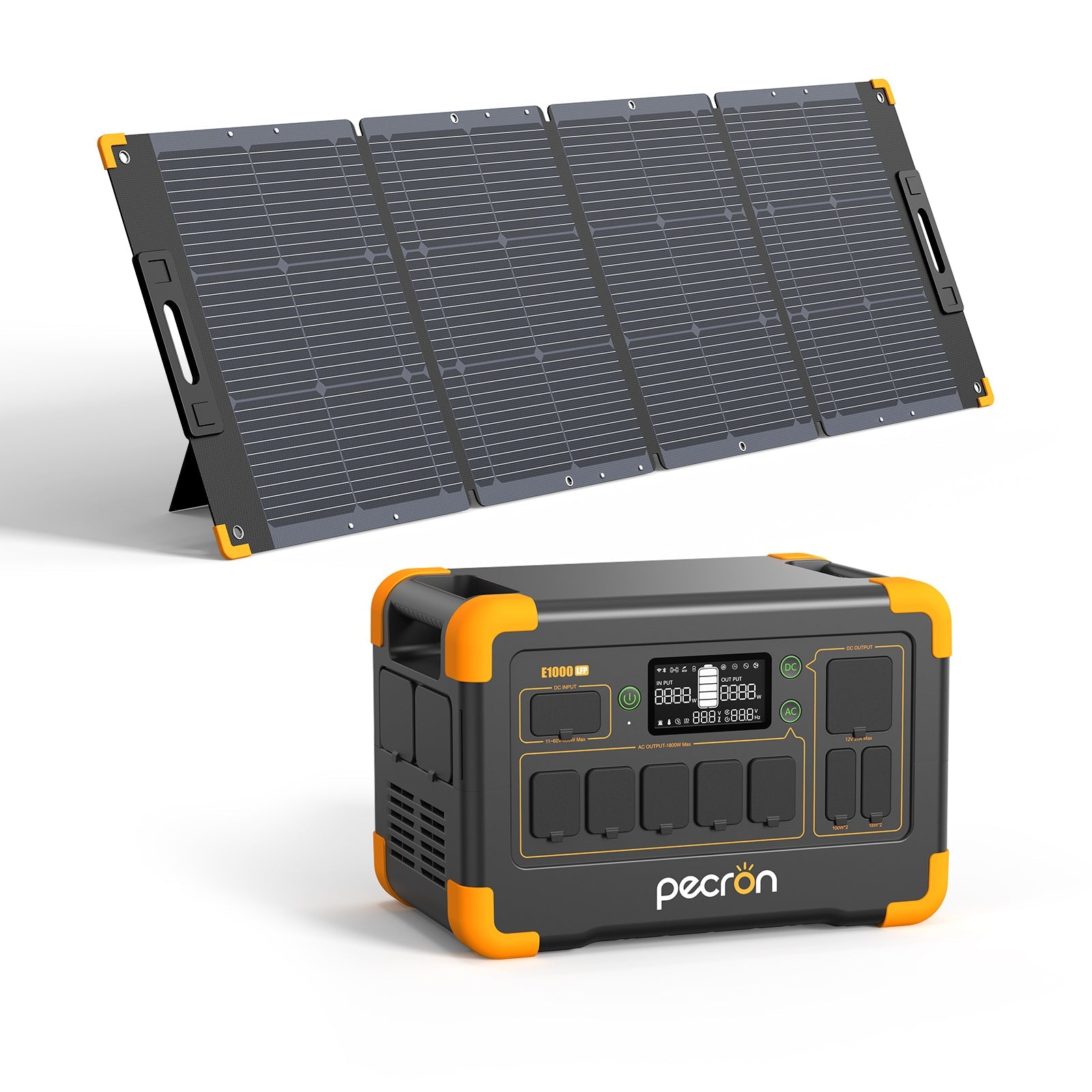 PECRON E1000LFP Portable Power Station 1800W 1024Wh LiFePO4 Fast Charging UPS