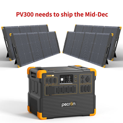 PECRON E3600LFP Solar Generator Kit: 3600W 3072Wh LiFePo4 Portable Power Station
