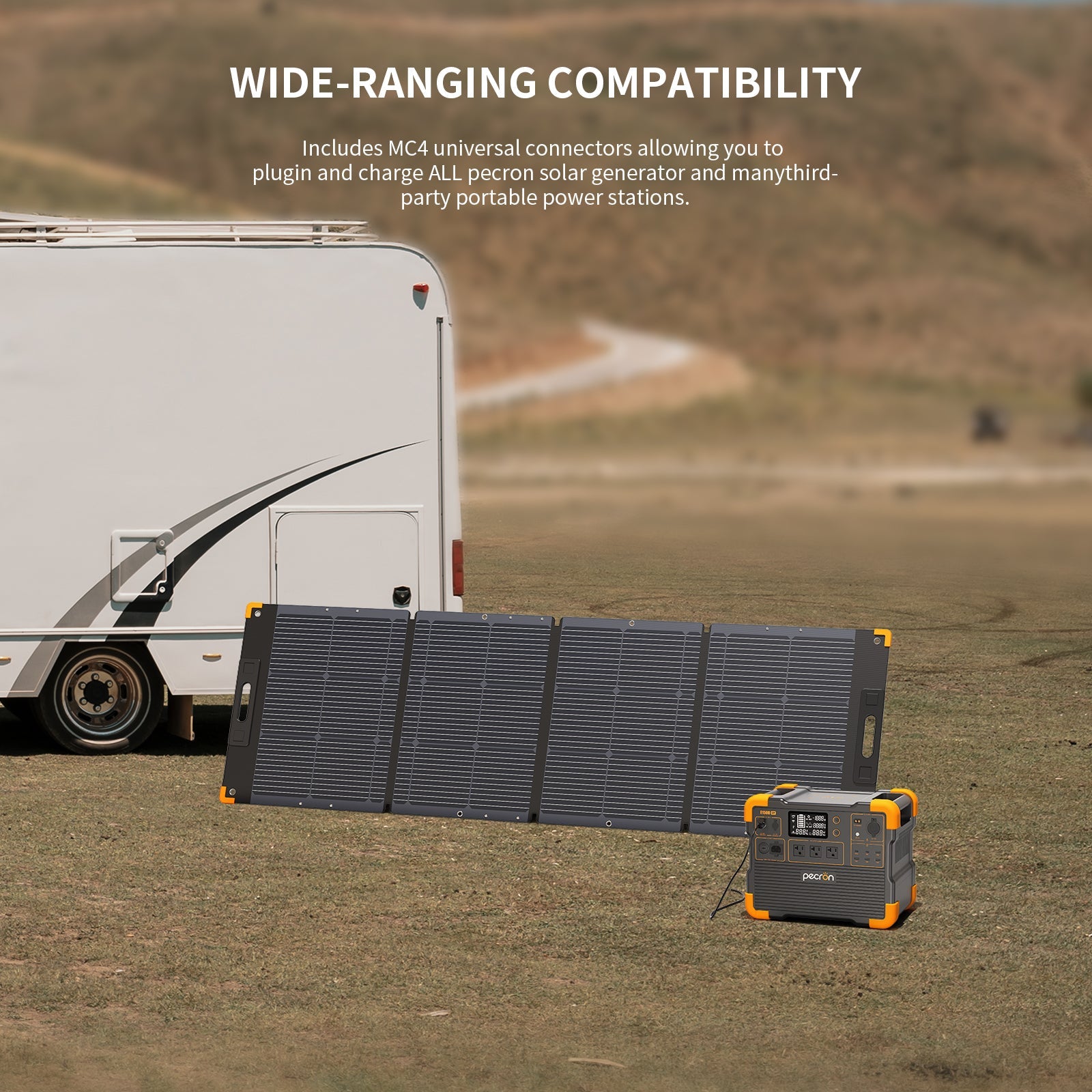 PECRON PV200 200W Portable Folding Solar Panel: High-Efficiency, Waterproof, Eco-Friendly Power