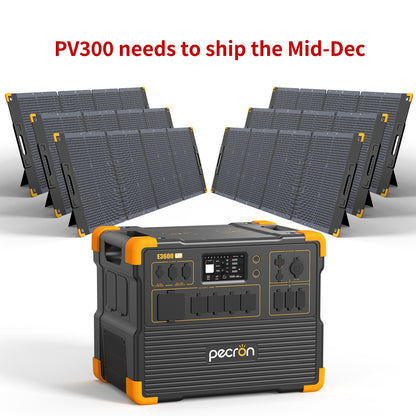 PECRON E3600LFP Solar Generator Kit: 3600W 3072Wh LiFePo4 Portable Power Station