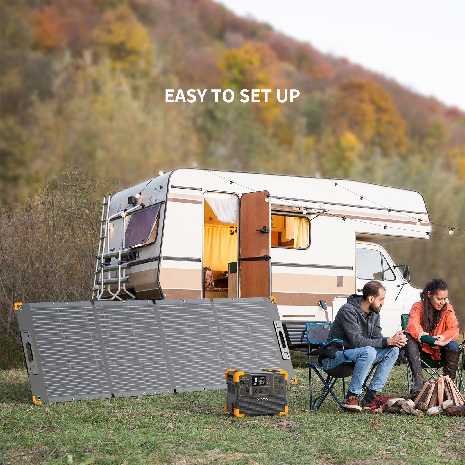 PECRON PV200 200W Portable Folding Solar Panel: High-Efficiency, Waterproof, Eco-Friendly Power