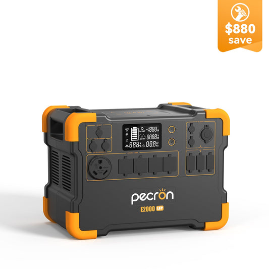 PECRON E2000LFP 2000W Portable Power Station, 1920Wh LiFePO4, Expandable 8kWh