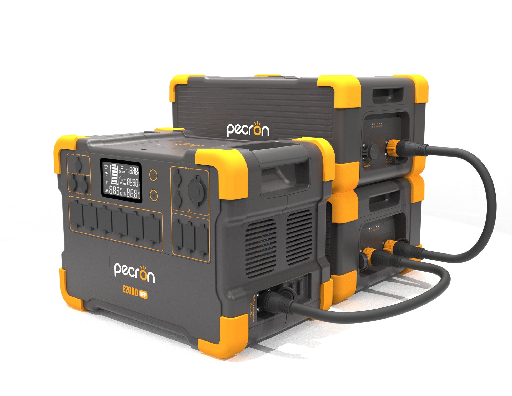 PECRON EB3000-24V 3072Wh LiFePO4 Expansion Battery for E2000LFP Power Station