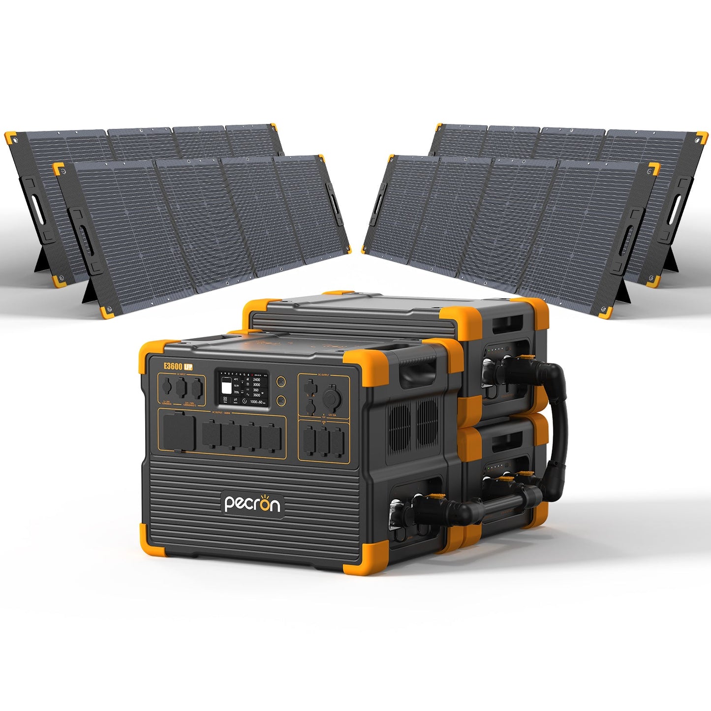 PECRON E3600LFP Solar Generator Kit: 3600W 3072Wh LiFePo4 Portable Power Station