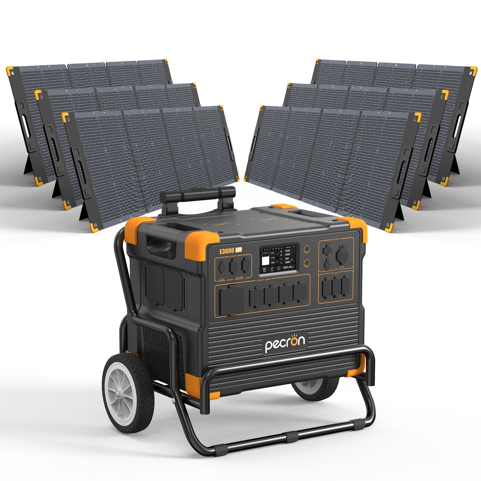 PECRON E3600LFP Solar Generator Kit: 3600W 3072Wh LiFePo4 Portable Power Station