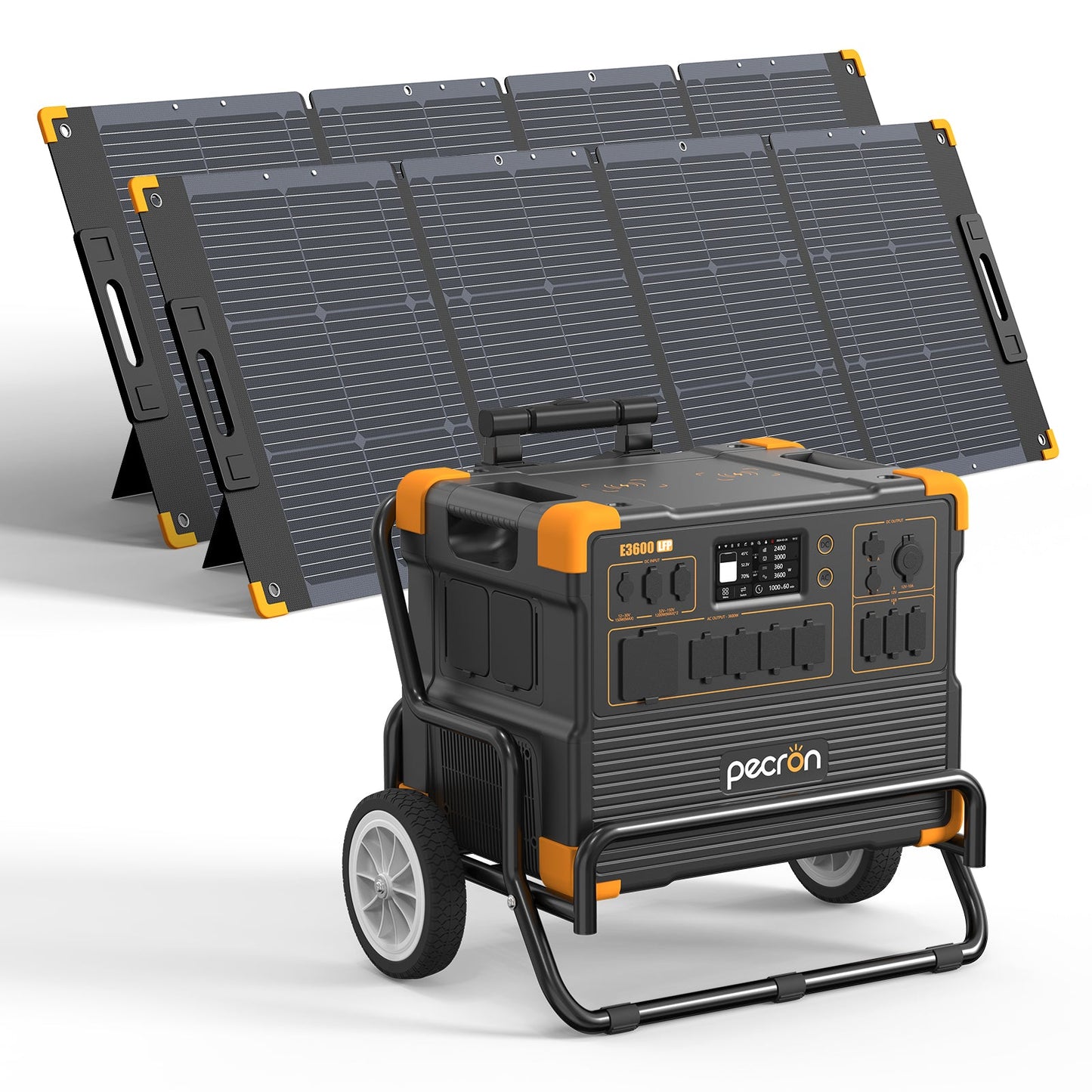 PECRON E3600LFP Solar Generator Kit: 3600W 3072Wh LiFePo4 Portable Power Station