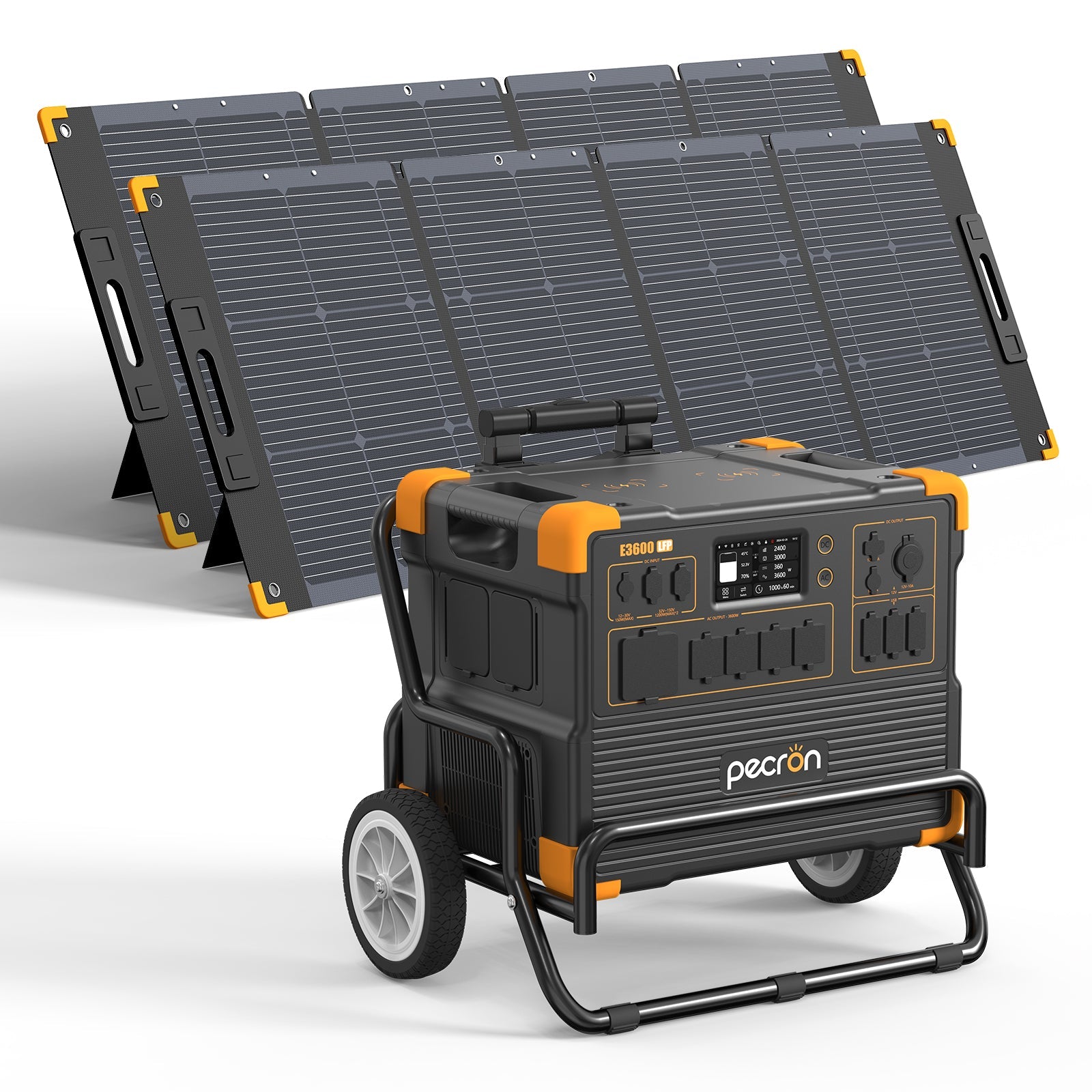 PECRON E3600LFP Solar Generator Kit: 3600W 3072Wh LiFePo4 Portable Power Station