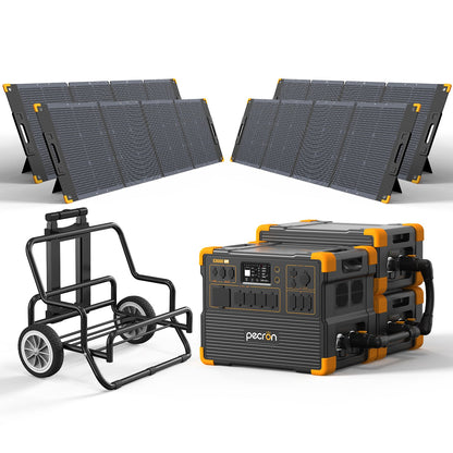 PECRON E3600LFP Solar Generator Kit: 3600W 3072Wh LiFePo4 Portable Power Station