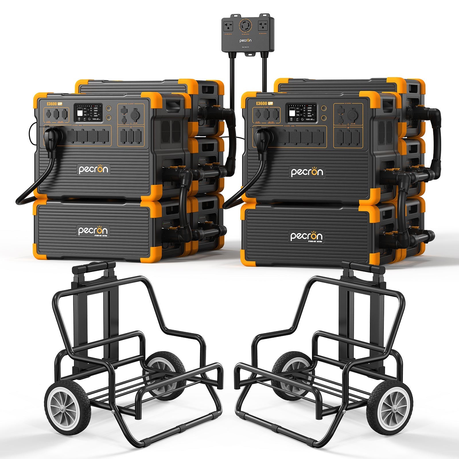 PECRON E3600LFP Solar Generator Kit: 3600W 3072Wh LiFePo4 Portable Power Station